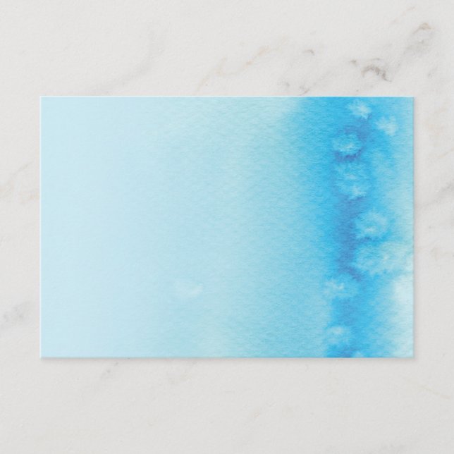 CARTE DE PRESENT :: aquarelle bleu ombre (Devant)