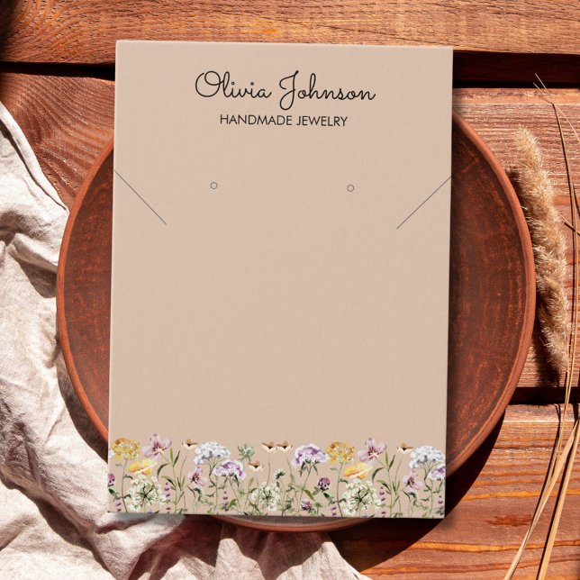 Carte de Présentation de Bijoux de Jardin de Fleur (Close up 1)