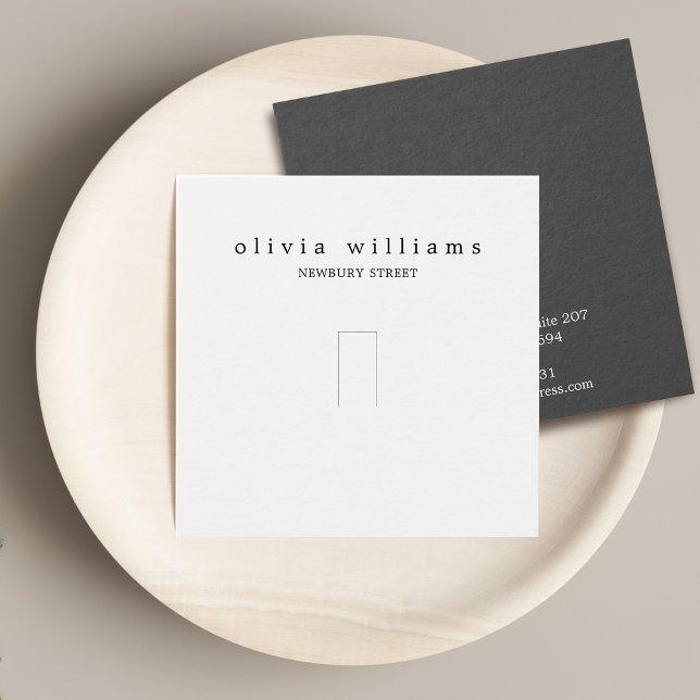 Carte de présentation de bijoux en forme de carré  (Simple Square White Ring Jewelry Display Card)
