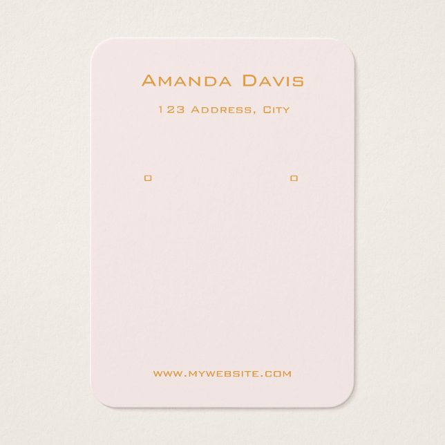 Carte de présentation de bijoux photo QR rose blus (Devant)