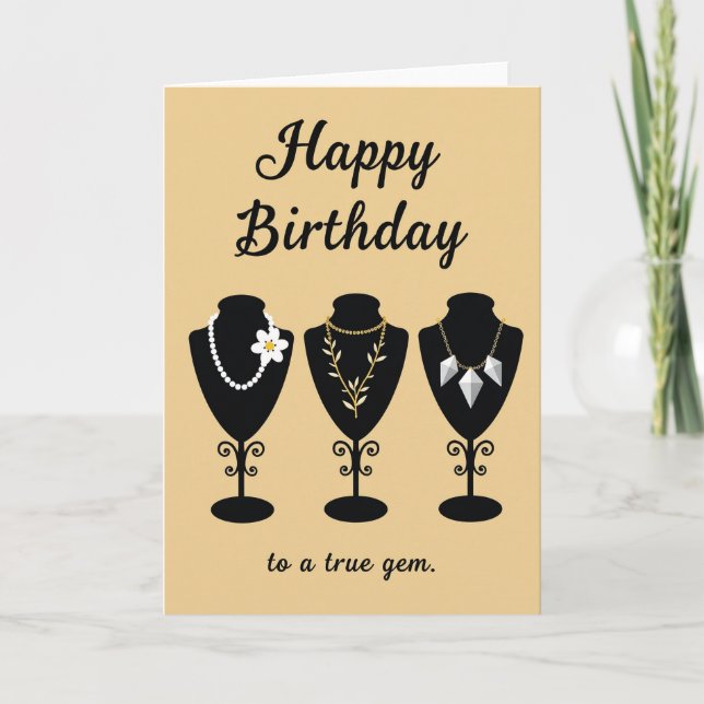 Carte de présentation de bijoux pour un joyeux ann (Devant)
