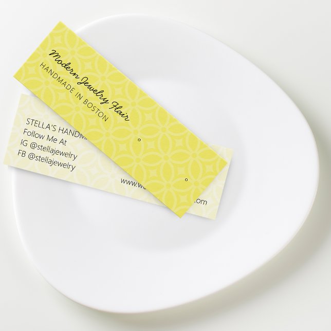 Carte de présentation de boucle d'oreille à motif  (Modern Pattern Vivid Stud Earring Display Card)