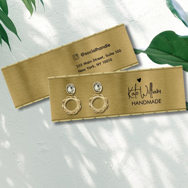 Carte de présentation de boucles d'oreilles à clou (Créateur téléchargé)
