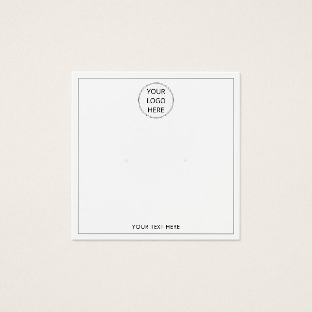 Carte de Présentation de Boucles d'Oreilles avec V (Devant)