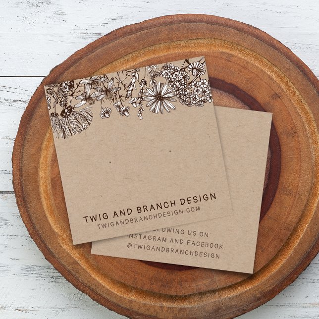 Carte de Présentation de Boucles d'Oreilles Clou F (Wild Flowers Stud Earring Display Card)