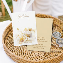 Carte de Présentation de Boucles d'Oreilles Fleur