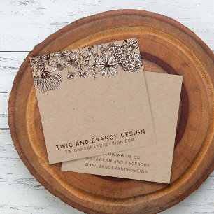 Carte de Présentation de Boucles d'Oreilles Fleurs