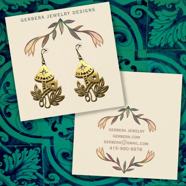 Carte de présentation de boucles d'oreilles floral (Créateur téléchargé)