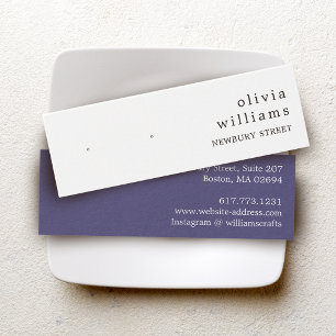 Carte de présentation de boucles d'oreilles modern