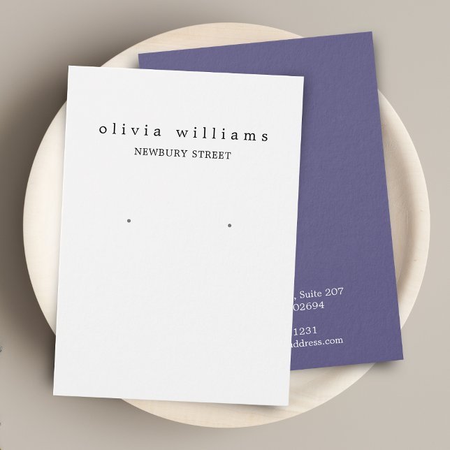 Carte de présentation de boucles d'oreilles modern (Créateur téléchargé)