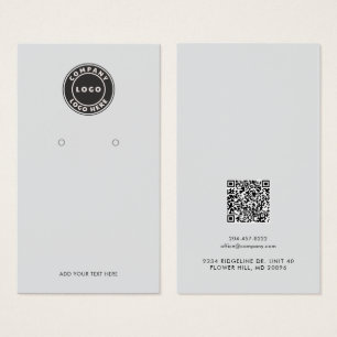 Carte de Présentation de Boucles d'Oreilles QR Cod