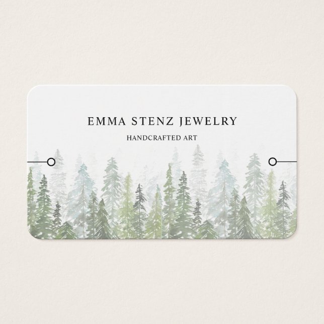Carte de Présentation de Bracelet • Bois de Pin Aq (Devant)