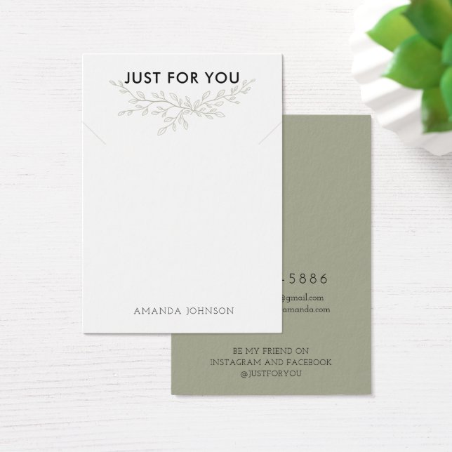 Carte de présentation de collier branché moderne (Bureau)