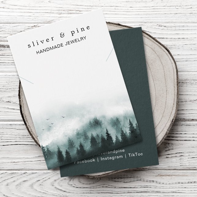Carte de présentation de collier et bracelet Misty (Misty Mountain Necklace Bracelet Display Card)
