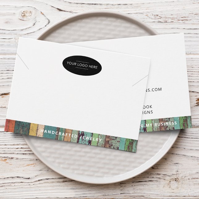Carte de Présentation de Collier ou Bracelet avec  (Chic Add Your Logo Necklace Bracelet Display Card)