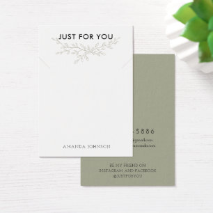 Carte de Présentation de Collier Terreux Branche M