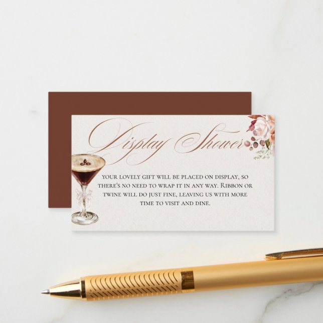 Carte de Présentation de Martini Espresso pour la  (Devant/Arrière en situation)