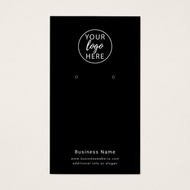 Carte de présentation d'earrings avec logo d'entre (Devant)
