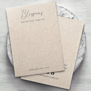 Carte de présentation en papier kraft imprimé rust