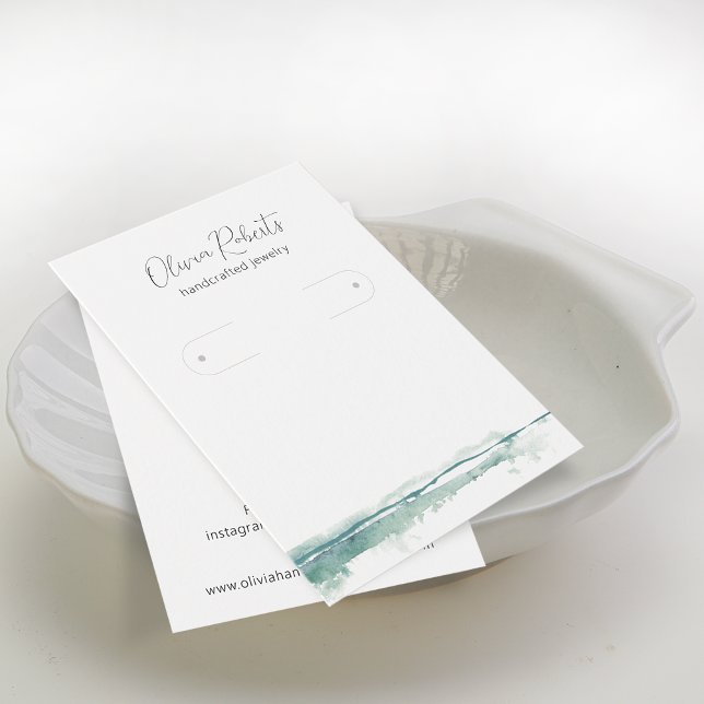 Carte de présentation pour boucles d'oreilles à an (Modern Script Hoop Earrings Display Card)