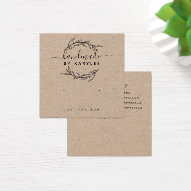 Carte de présentation pour boucles d'oreilles à cl (Bureau)