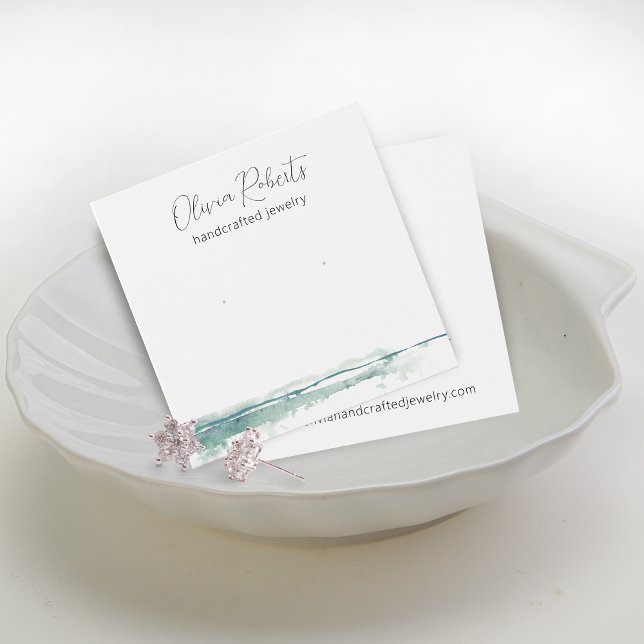 Carte de présentation pour boucles d'oreilles à cl (Modern Script Stud Earring Display Card)