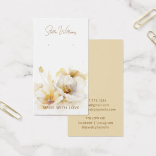 Carte de présentation pour boucles d'oreilles en f