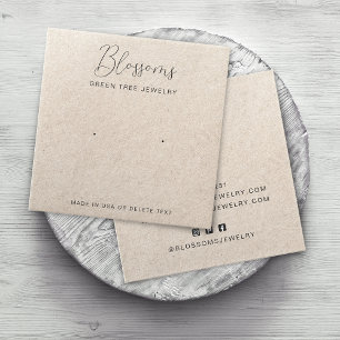 Carte de Présentation Rustique de Faux Kraft pour