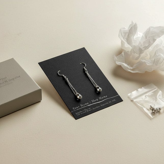 Carte de présentation simple pour boucles d'oreill (Simple stud earring display card)