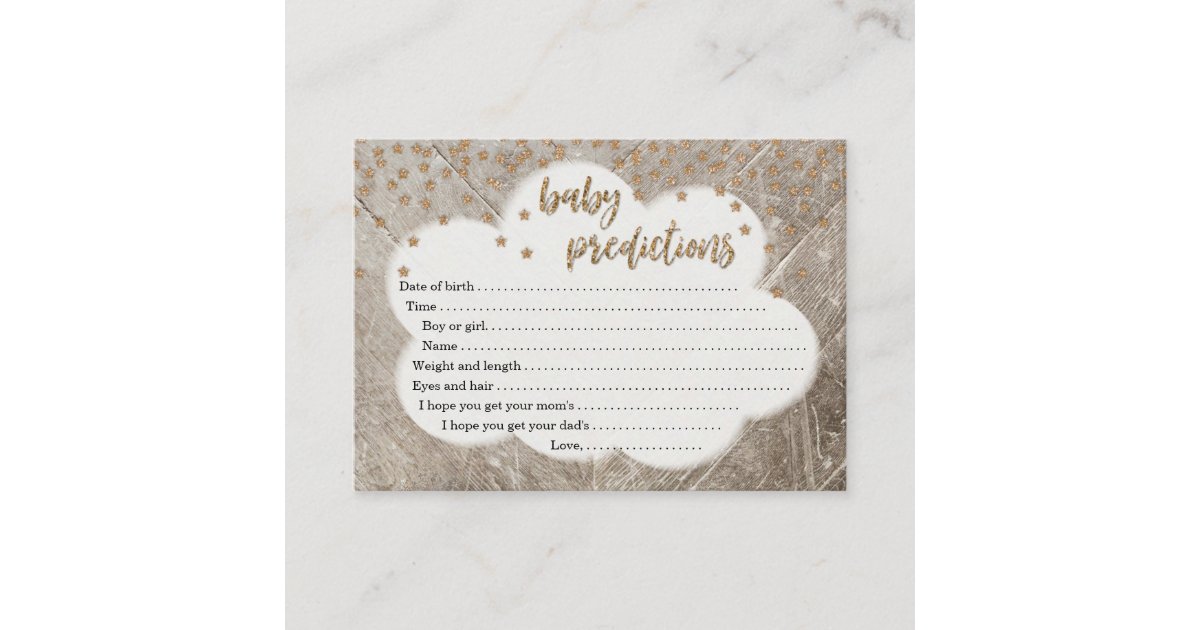 Carte De Prevision De Bebe Pour Le Baby Shower Zazzle Fr
