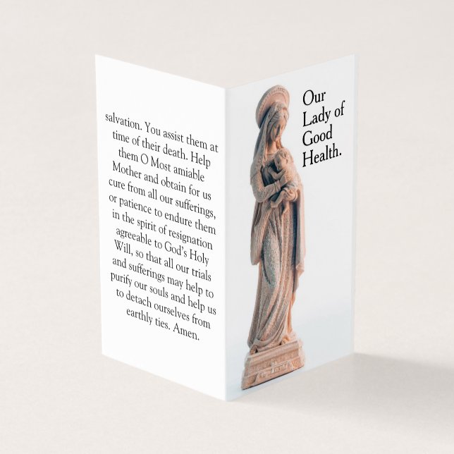 Carte de prière à Notre-Dame de Bonne Santé (Outside)