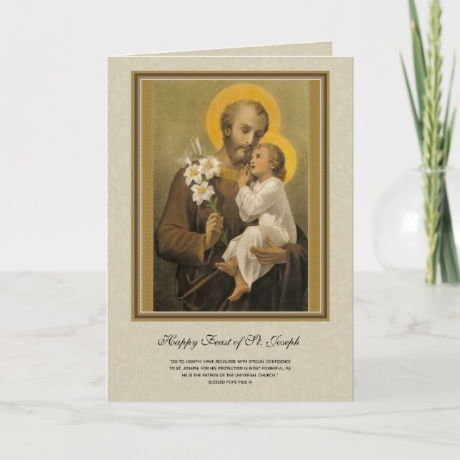 Carte de prière catholique de la fête religieuse d (Devant)