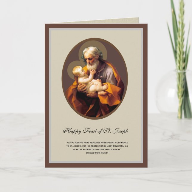 Carte de prière catholique de la fête religieuse d (Devant)