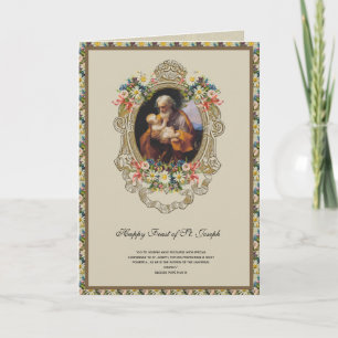 Carte de prière catholique de la fête religieuse d