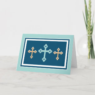 Carte de prière chrétienne réfléchie