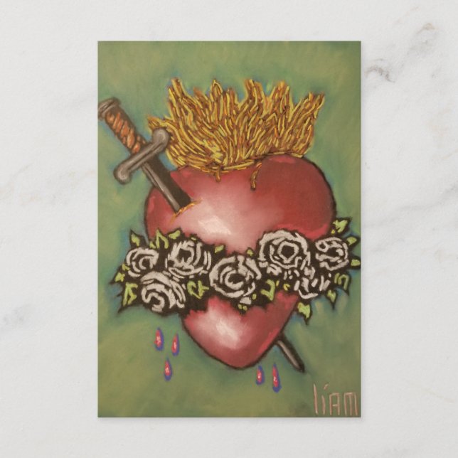 Carte de prière Coeur Immaculé de Marie (Devant)