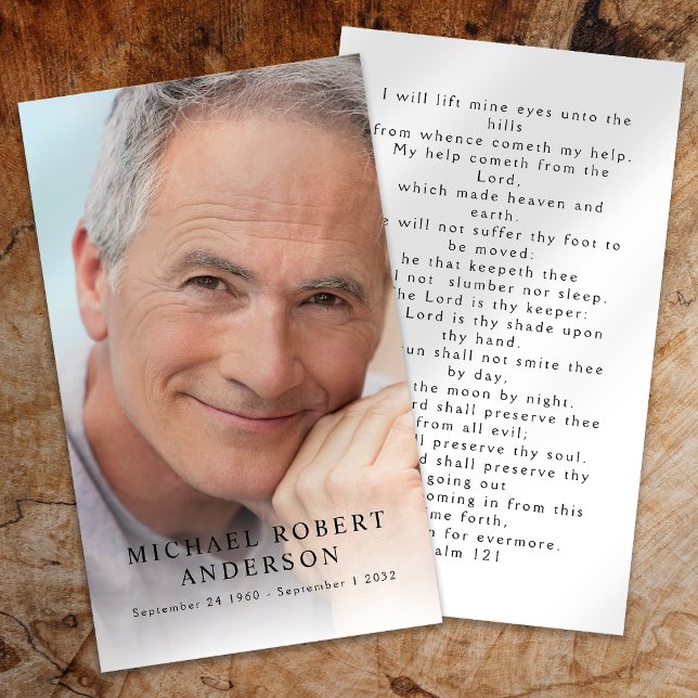 Carte de prière commémorative de la Sympathie phot (Créateur téléchargé)