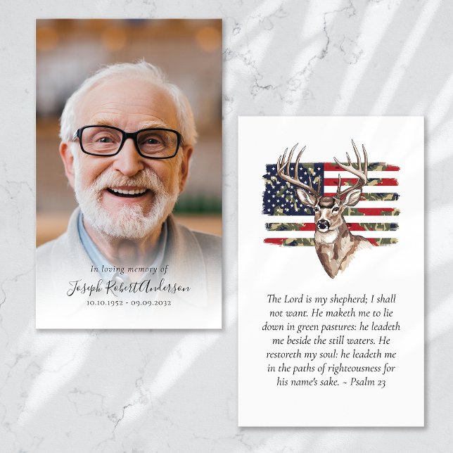 Carte de prière commémorative du stade de chasse p (Créateur téléchargé)