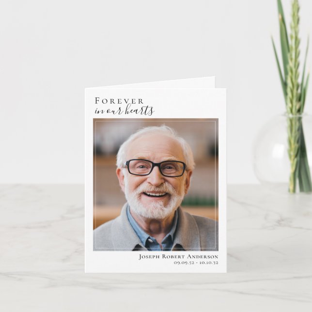 Carte de prière commémorative Folever in Our Heart (Devant)