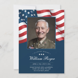 Carte de prière commémorative patriotique