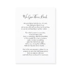 Carte de prière commémorative pour les funérailles