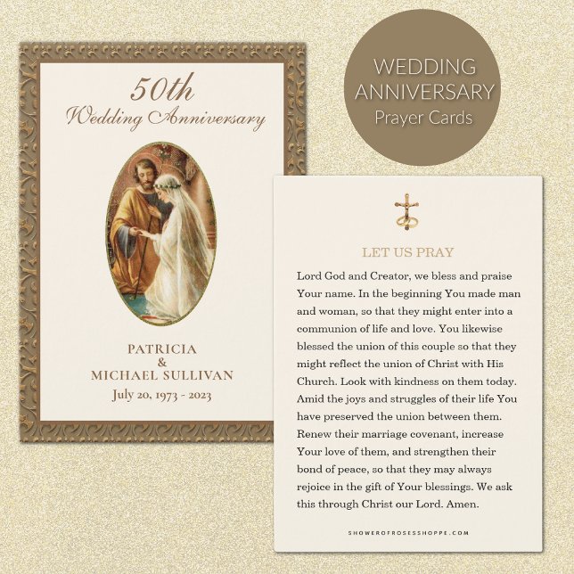 Carte de prière d'anniversaire de mariage catholiq (Créateur téléchargé)