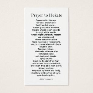 Carte de prière de Hekate