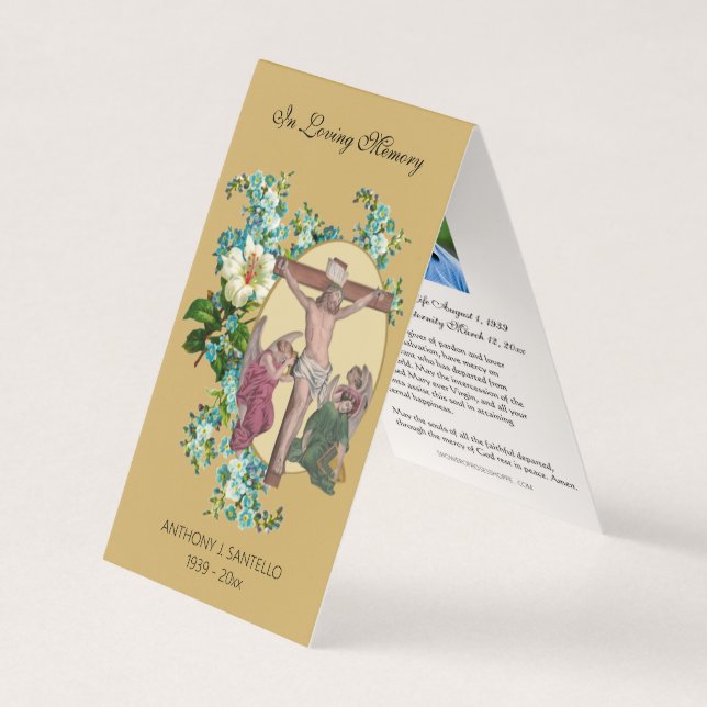 Carte de prière de Jésus aux funérailles catholiqu (Devant)