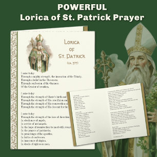 Carte de prière de la Lorica de saint Patrick