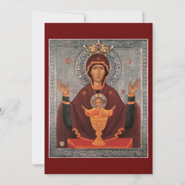 carte de prière de la Mère de Dieu - Chalice inépu (Devant)