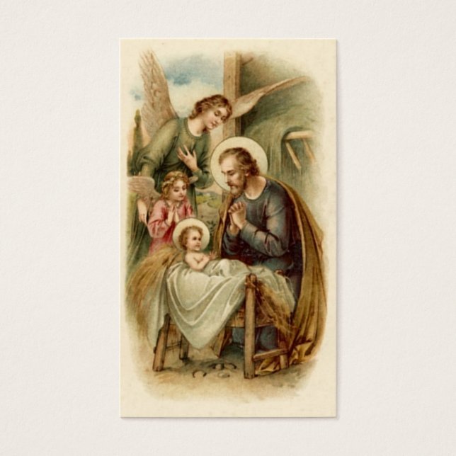 Carte de prière de la Nativité Saint-Joseph (Mt 1, (Devant)