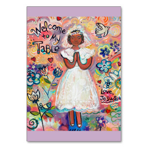 Carte de prière de la première communion pour la f