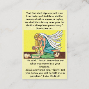 Carte de prière de la vie éternelle