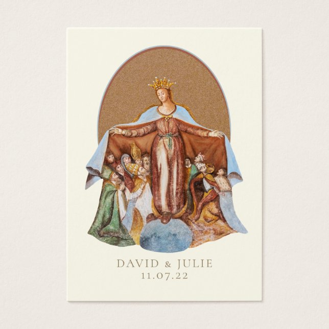 Carte de prière de mariage catholique de la Vierge (Devant)